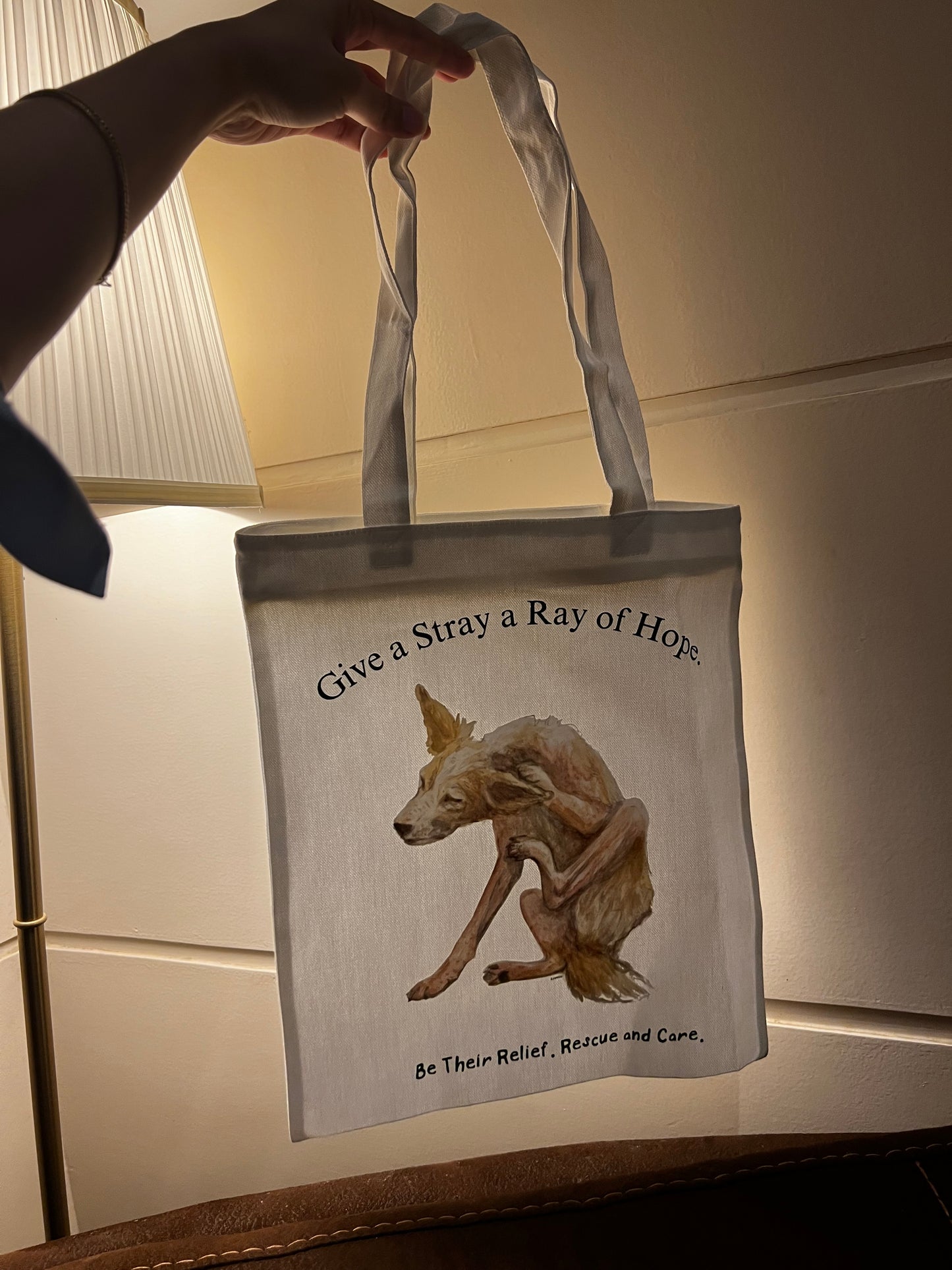 Give a stray a ray of hope: Tote bag & Shirt for a Cause  (preorder)