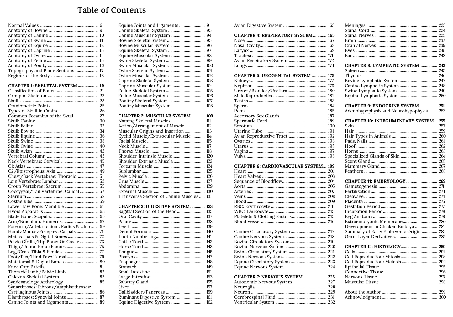 Vet Notes: Comparative Anatomy